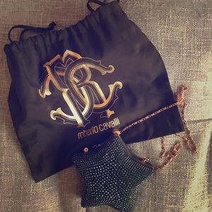Roberto Cavalli side clutch purse